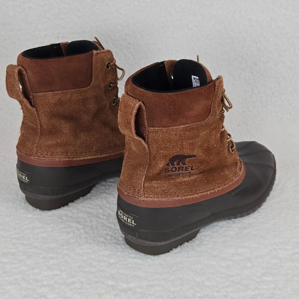 Sorel Mens Cheyanne II Waterproof Duck Boots 10.5 Brown Suede NM3447-242 Outdoor